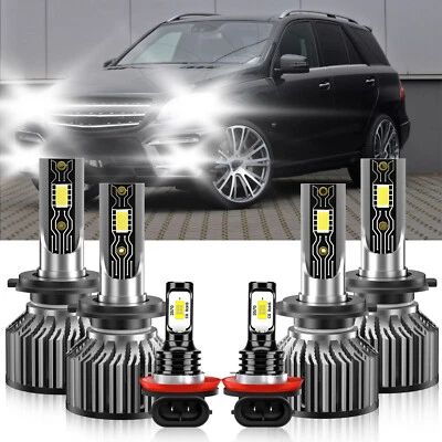 For Mercedes-Benz ML63 AMG 2008-2011 Combo LED Headlight Bulb Fog Light Kit - Imagem 1 de 4