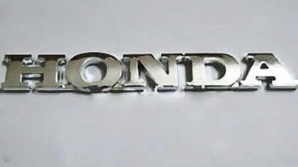 NEW Honda Chrome Script Emblems Rear Trunk Badge Letters 3D Strong Self Adhesive - Image 1 of 1