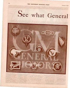 1930 Vintage General Motors See What General Single Page Print Ad - Picture 1 of 1