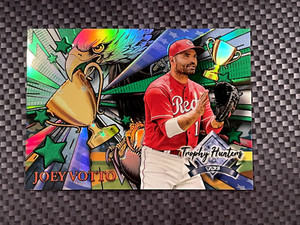 2022 Topps Stadium Club CHROME JOEY VOTTO TROPHY HUNTER GREEN REFRACTOR /99