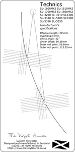 Arc Protractor for Technics SL-1600Mk2/1610Mk2/1700Mk2/1800Mk2/3200/3210 & other - Picture 1 of 4