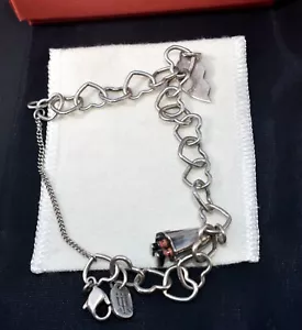 James Avery CONNECTED HEARTS Charm Bracelet Size 7 1/4" Trick or Treater Charm - Picture 1 of 12