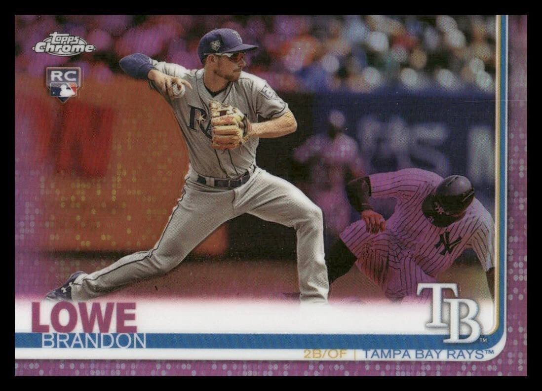 2019 Topps Chrome Pink Refractor Brandon Lowe Rc #151