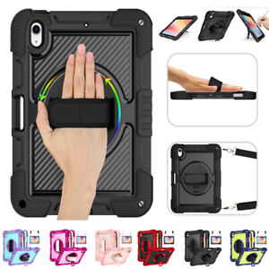 For iPad 9th 8th 7th 6th 5th Gen Heavy Duty Shockproof Case Cover Shoulder Strap
