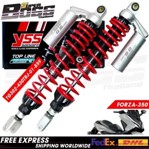 YSS Shock Absorber G-SPORT Red/Silver 430mm. For HONDA FORZA-300/350 - Picture 1 of 7