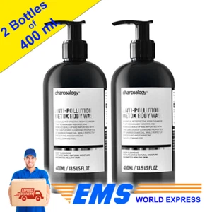 Jabón corporal desintoxicante anticontaminación Charcoalogy 2 x 400 ml/carbón de bambú limpieza profunda - Imagen 1 de 5