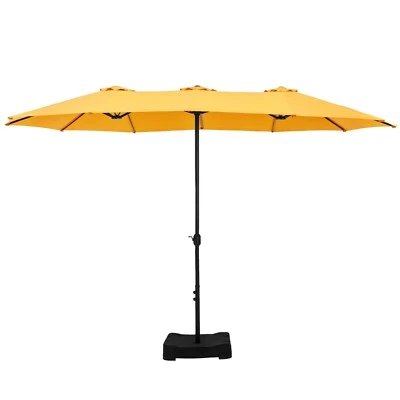 Paraguas de patio grande de 15 pies con base paraguas de mercado de doble cara con manivela Foto 1 de 4