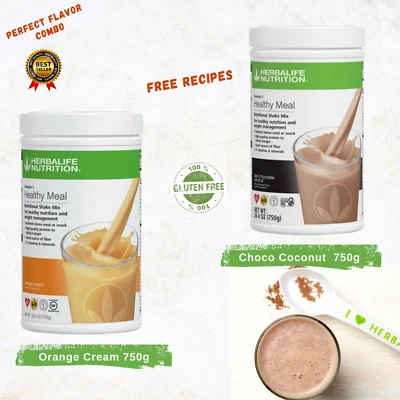 Batido de reemplazo de comidas alto en proteínas crema y coco chocolate naranja 750 g Foto 1 de 4