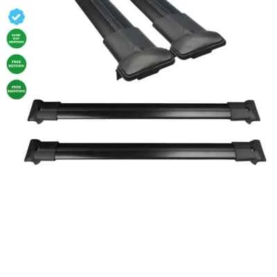 Roof Rack Cross Bars Set For Audi A4 B6 Allroad Quattro 2000-2006 Black set - Image 1 of 4