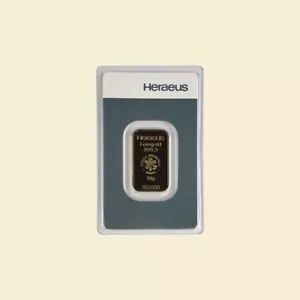 Goldbarren 10g Heraeus im Blister 999.9 Feingold *Neuware* - Bild 1 von 2