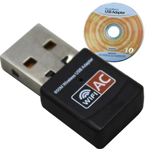 600Mbps Dual Band 2.4GHz 5GHz WiFi Adapter USB Wireless 802.11ac/b/g/n Dongle US - Picture 1 of 7