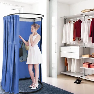 Umkleidekabine Freistehend, Sichtschutz Stoff Umkleideraum Bekleidungsgeschäft - Bild 1 von 7
