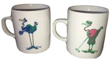 New listing
Vtg Golf Tennis Flamingo Birds Coffee Mug Set Ceramic Mid Century