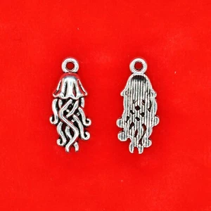 10 x Tibetisches Silber Qualle Sealife Charm Anhänger Perlenherstellung - Bild 1 von 1