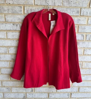 Yansi Fugel Long Sleeve Cotton Blend Open Front Cardigan Women's Size L - Image 1 of 4