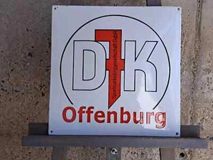 OFFENBURG Emailschild 15,7x15,7" (40x40cm) Retro Vintage Porzellan Stahl Beschilderung - Bild 1 von 5