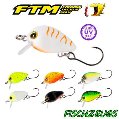 FTM Mini Wobbler Joe Forelle UV Einzelhaken 1,8g Barsch Raubfisch Köder Trout - Bild 1 von 2