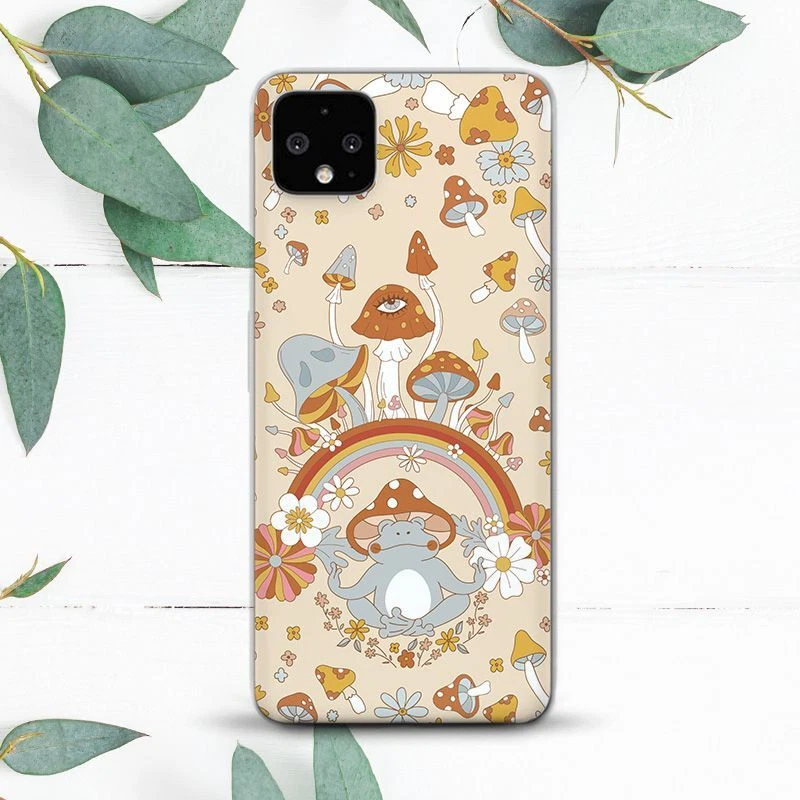 Groovy Magic Mushrooms Frog Case For Google Pixel 2 3 3a 4 4a 5 6 7 8 XL - Image 1 of 1