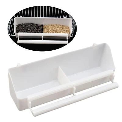 Plastic Hanging Pet Parrot Bowl Feeding Cage Bird Food Water Dispenser - Image 1 of 4