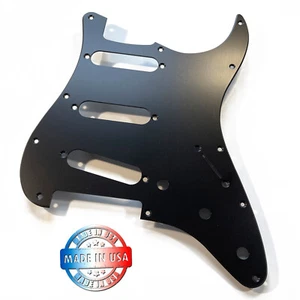 Black Anodized Aluminum Pickguard for Standard 11 Hole Stratocaster Made In USA - Picture 1 of 7