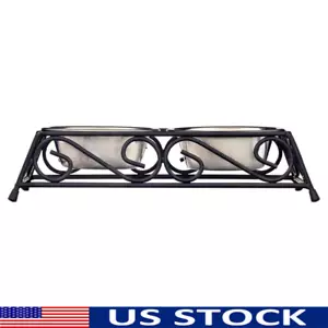 Stainless Steel Double Diner Pet Food Bowl Elevated Feeder Dogs Cats Heavy Duty - Picture 1 of 6