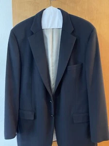 Paul Stuart Men's Cashmere Blazer-45 Semi Tall-Made in Canada-Navy Blue - Picture 1 of 15