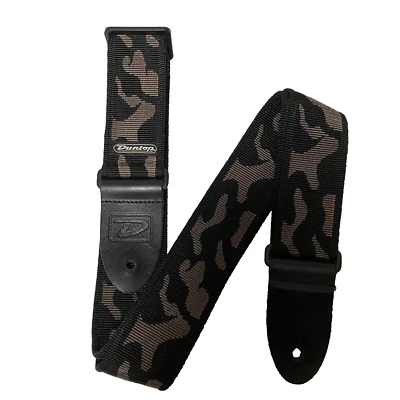 Correia de guitarra Dunlop cinza camuflagem ajustável muito bom estado - Imagem 1 de 4