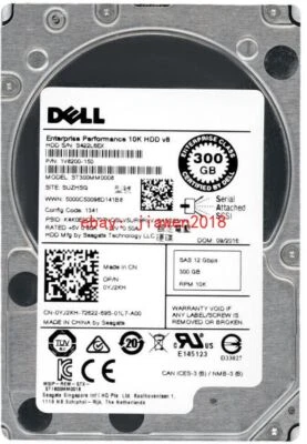 Hard Drive Dell 0YJ2KH 300GB 10000RPM 128MB SAS-3 ST300MM0008 2.5" Inch - Image 1 of 3