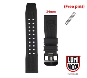 Original Luminox Band 24mm 3500 3580 3720 2401 2403 5020 3780 8830 BLACK BUCKLE - Picture 1 of 3
