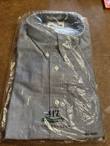VAN HEUSEN men’s  Blue  Long Sleeve Dress Shirt.  16 1/2 -32/33  NEW IN  BAG - Picture 1 of 8