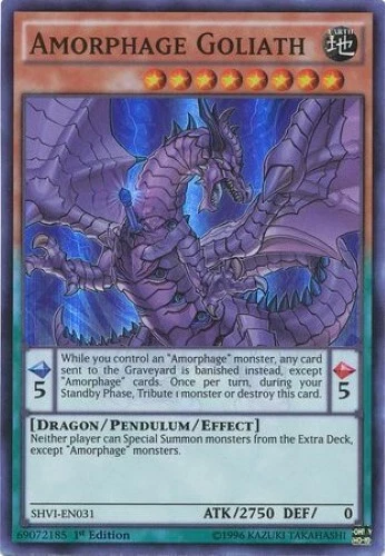AMORPHAGE GOLIATH (SHVI-EN031) - YuGiOh Super Rare Various Ed. Pendulum - Image 1 of 1