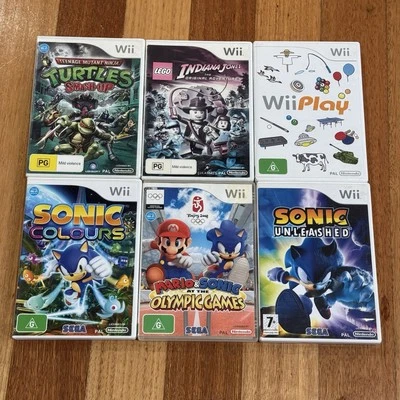Nintendo Wii Game Bundle Lot x6 Sonic Colours Unleashed Ninja Turtles LEGO Play - Image 1 of 4