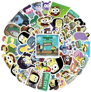 52 Pcs Big City Greens Cute Cartoon Anime Stickers for Kids Girls Boys Green  - Afbeelding 1 van 9
