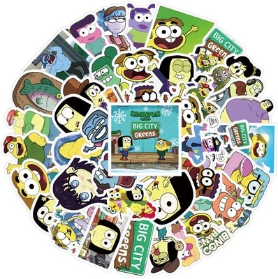 52 Pcs Big City Greens Cute Cartoon Anime Stickers for Kids Girls Boys Green  - Image 1 of 4