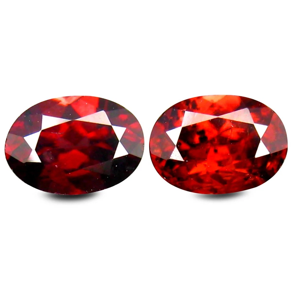 2.06 ct (2 pcs) Magnificent fire Oval (7 x 5 mm) Natural Brown Zircon Gemstone - Image 1 of 1