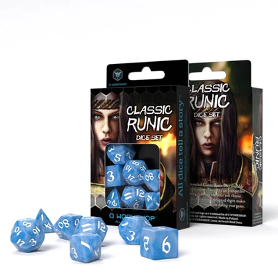 Clásico Rúnico Glaciar y Blanco Dado Juego Story de Rol Q-WORKSHOP Nuevo - Imagen 1 de 2