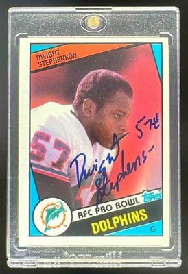 1985 Topps Football Dwight Stephenson #318 Miami Dolphins PSA/DNA Auto - Image 1 of 2