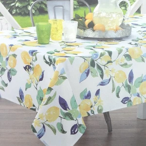 Mantel de tela Room & Retreat 60x102 detalles azul limoncello - Imagen 1 de 3