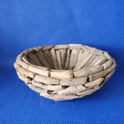 Декоративная чаша из натурального дерева коряги средний размер 12 дюймов деревенский прибрежный океан - Изображение 1 из 4
