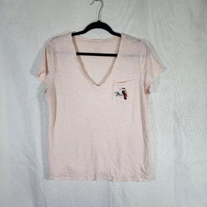 A New Day Pink Embroidered Bird Shirt Cotton Boho Unique Classic Size Womens XL - Picture 1 of 5