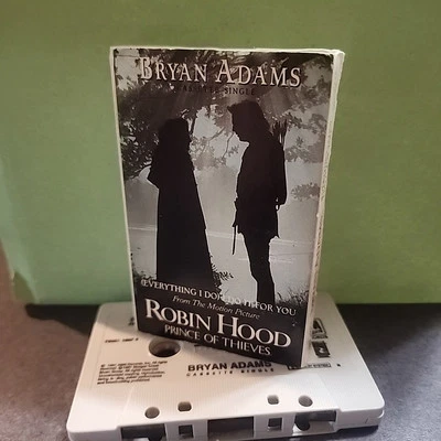 Bryan Adams "Theme from The Motion Picture Robin Hood" Cassette Single 1991 A&M Foto 1 de 4
