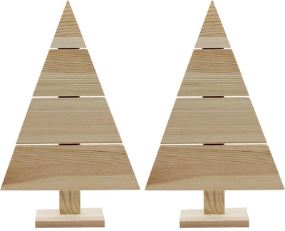 Standing Wood Pallet Christmas Tree, 14.5" X 9.5", Rustic Farmhouse Decoration, - Image 1 of 4