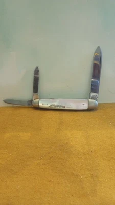 Cuchillo de Bolsillo Antiguo WADE & BUTCHER SS Leviatán Madreperla 3 Hojas RARO Foto 1 de 4