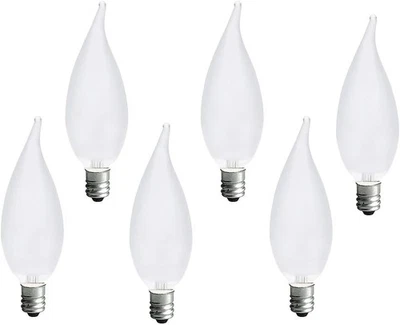 Candelabro ponta chama fosco lâmpada, base de candelabro 40W E12, esfoliante de vela - Imagem 1 de 4