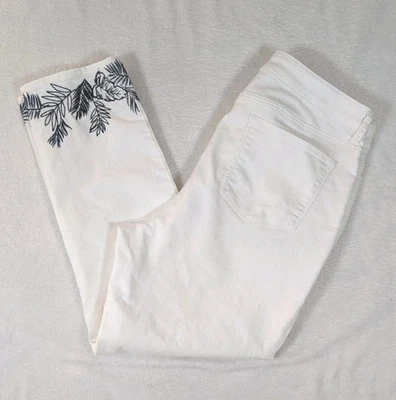 Chico's Perfect Stretch Girlfriend Pierna Delgada Tobillo 2 (US Grande/12) Bordado Foto 1 de 4