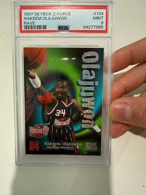 1997-98 Skybox Z-Force Rave Hakeem Olajuwon #134 PSA 9 /399 - Image 1 of 2