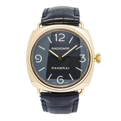 Panerai Radiomir PAM00231 OP6658 18K oro rosa esfera negra cuerda manual para hombre 45 mm Foto 1 de 4