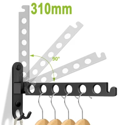 Ventilador de ropa gancho para ropa gancho para guardarropa plegable 310 mm gancho para colgar - Imagen 1 de 4