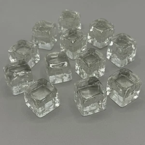Glas Eiswürfel 12 Stück Deko Vintage ? Clear Display Prop Square - Bild 1 von 10