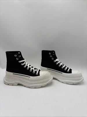 Alexander McQueen протектор гладкий шнурует вверх загрузки черный/белый размер 41 - Изображение 1 из 4